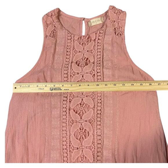 Altar'd State Pink Eyelet Dress XS Cottage Core Coquette Forest Fairy Boho - Picture 7 of 9